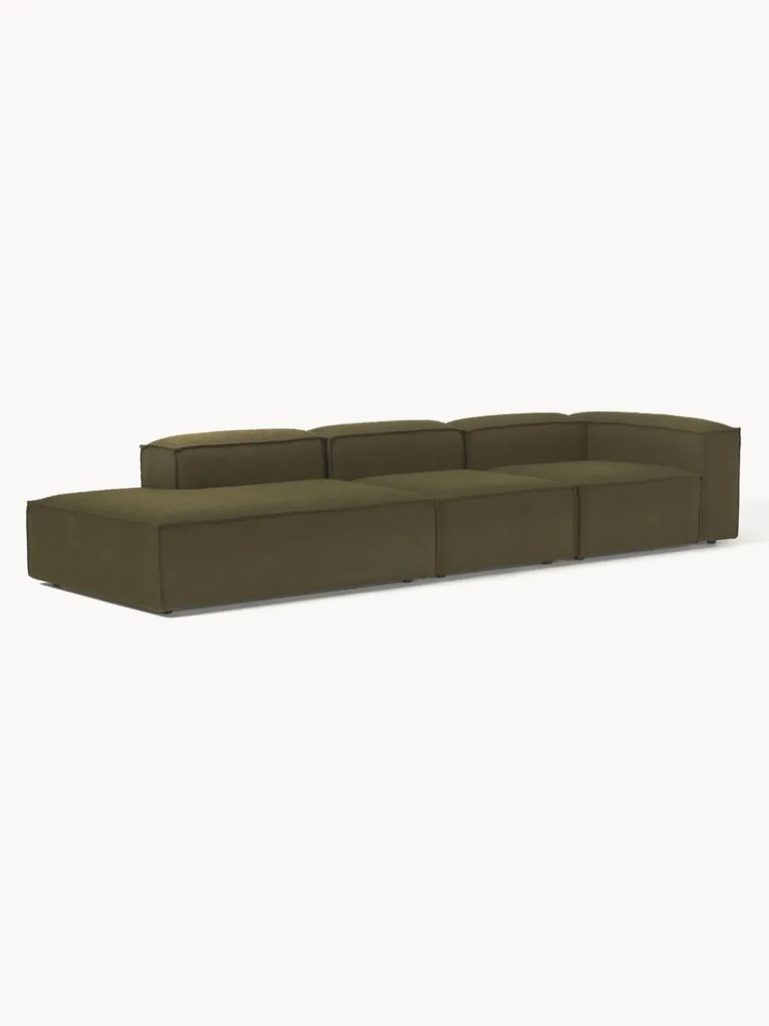 Diván modular grande en tejido bouclé Lennon