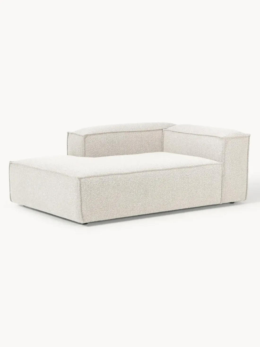 Diván rinconero modular en tejido bouclé Lennon