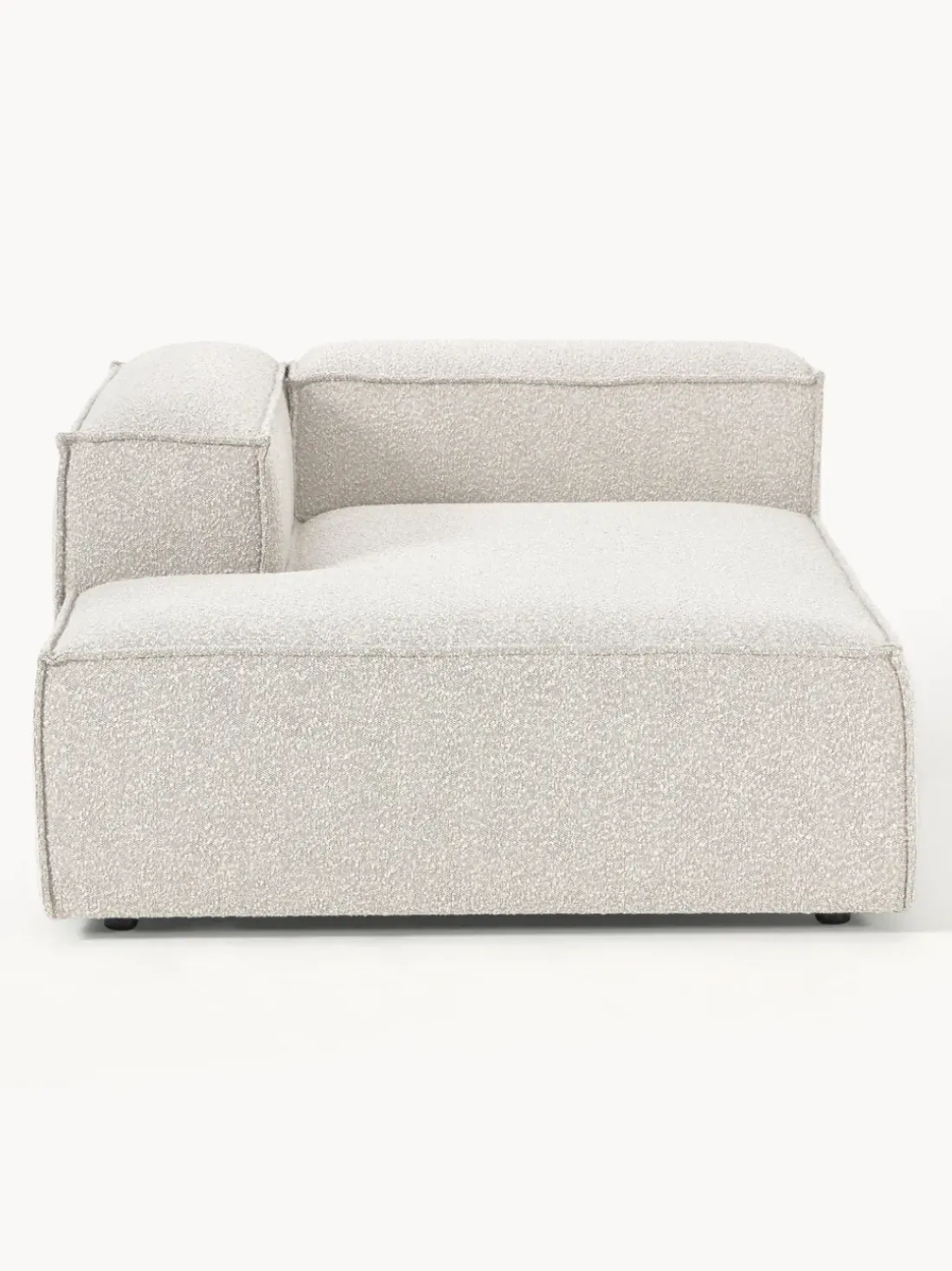 Diván rinconero modular en tejido bouclé Lennon