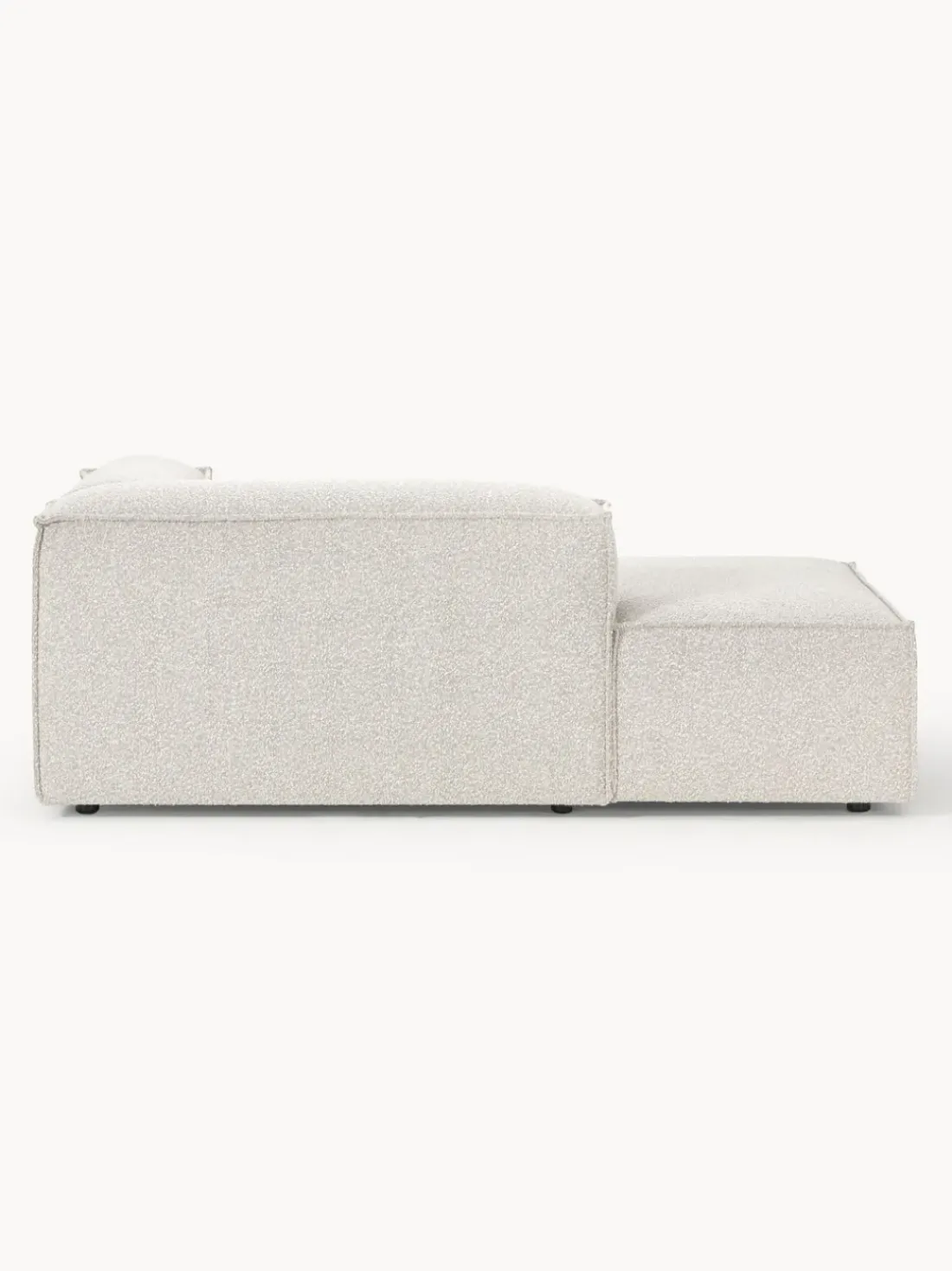 Diván rinconero modular en tejido bouclé Lennon