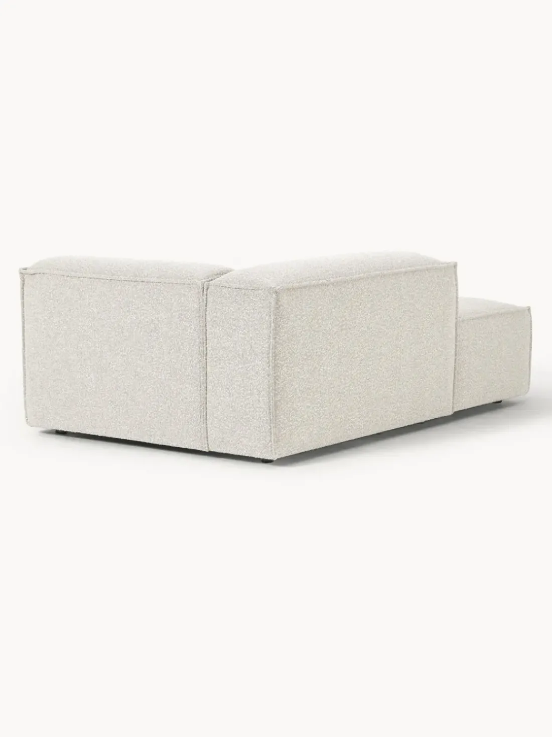 Diván rinconero modular en tejido bouclé Lennon