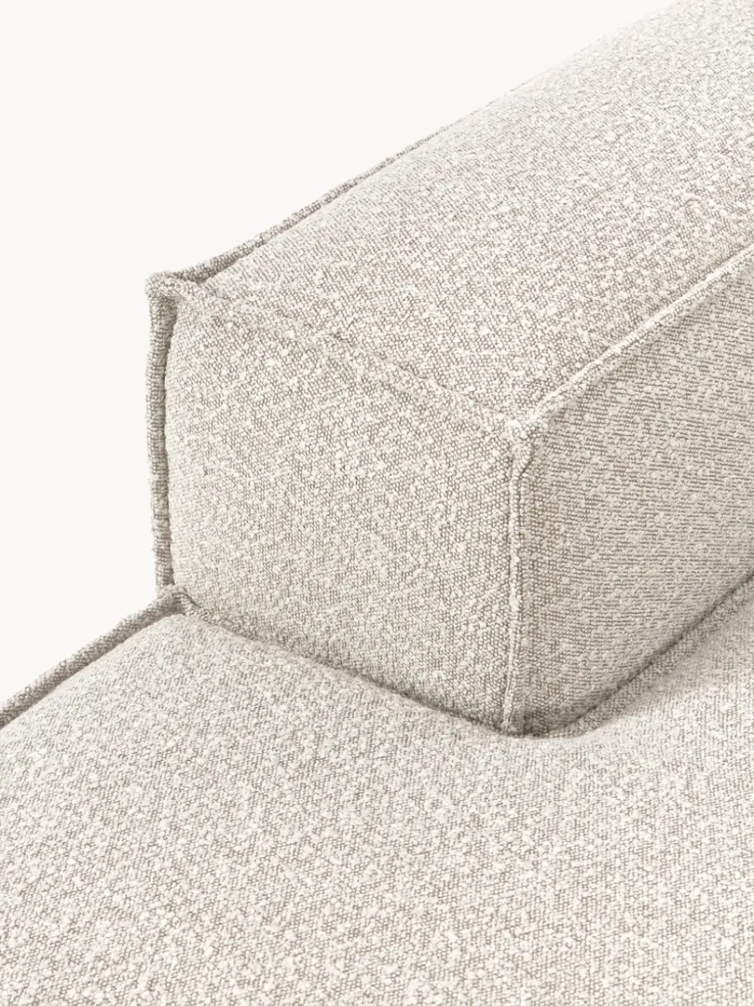Diván rinconero modular en tejido bouclé Lennon