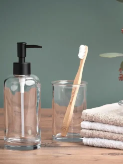 Dosificador de jabón de vidrio Clear