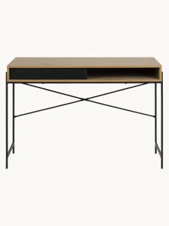 Escritorio estrecho de madera Angus