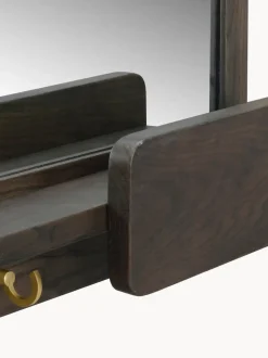 Espejo de pared con estante de madera de roble Inverness