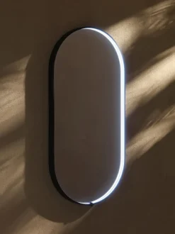 Espejo de pared ovalado con iluminación LED Avior