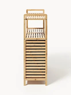 Estantería de baño de bambú con cestos de ropa Kit