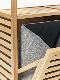 Estantería de baño de bambú con cestos de ropa Kit