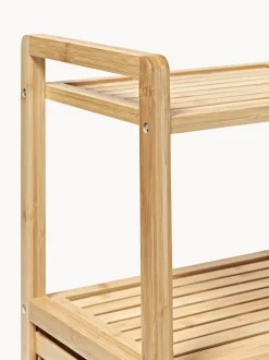 Estantería de baño de bambú con cestos de ropa Kit