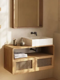 Estantería de baño de madera de teca Sabiela