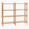 Estantería de madera de acacia Cannes