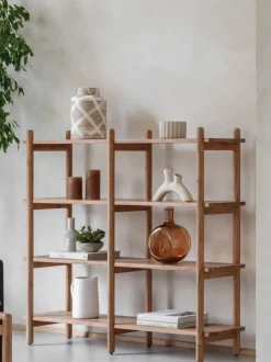 Estantería de madera de acacia Cannes