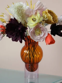 Flor artificial artesanal Ice Poppy