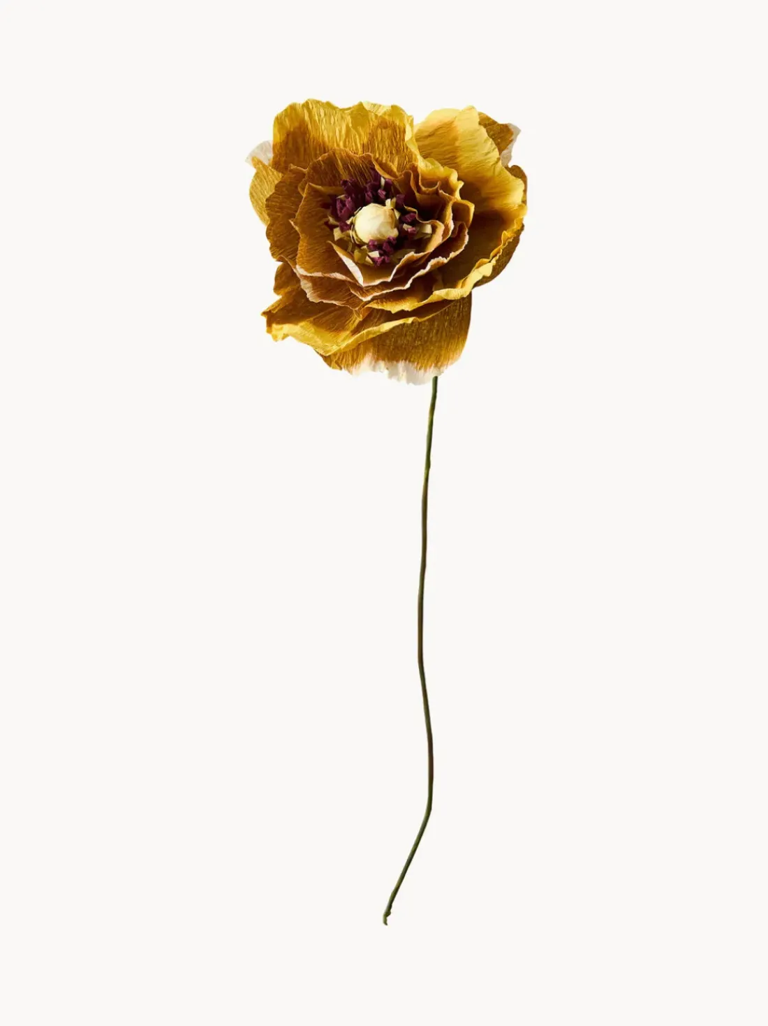 Flor artificial artesanal Ice Poppy