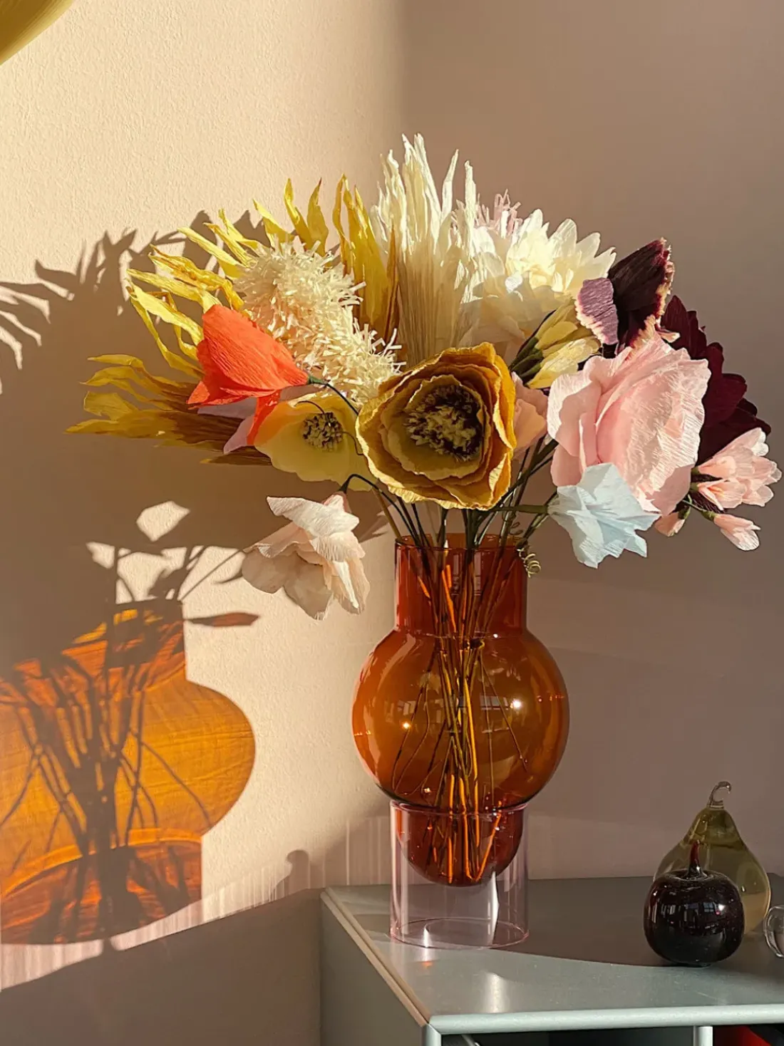 Flor artificial artesanal Poppy