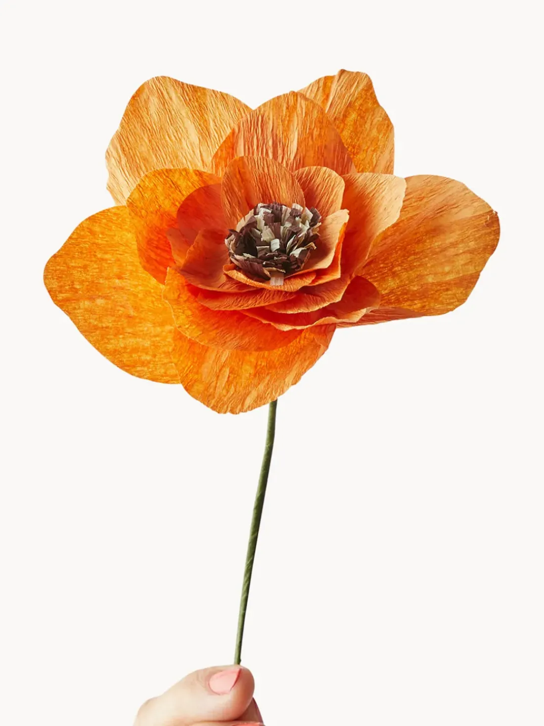 Flor artificial artesanal Poppy