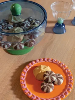 Fuente para postre de vidrio Duo