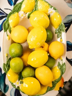 Fuente pintada a mano Lemon