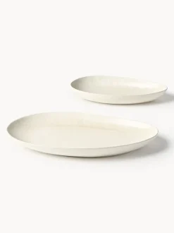Fuentes artesanales con forma orgánica Macey, 2 uds.