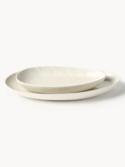 Fuentes artesanales con forma orgánica Macey, 2 uds.