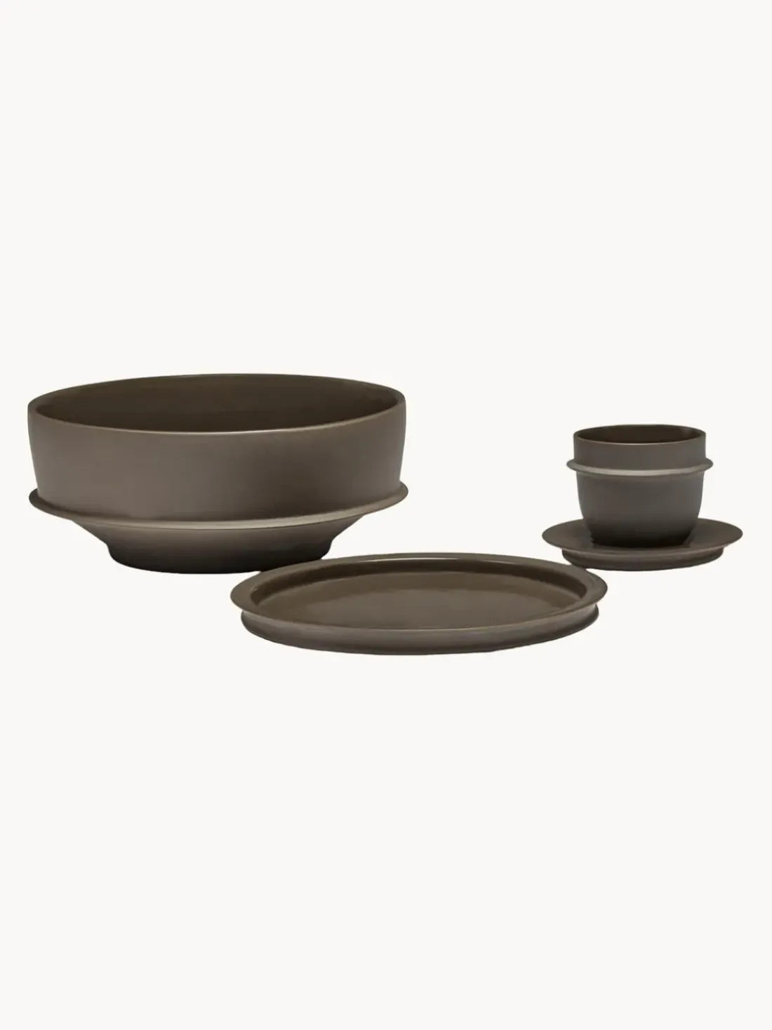Fuentes de porcelana con esmalte reactivo Dune, 2 uds.
