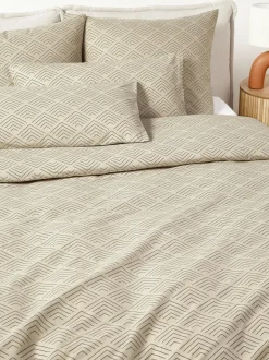 Funda de almohada de algodón estampado Milano