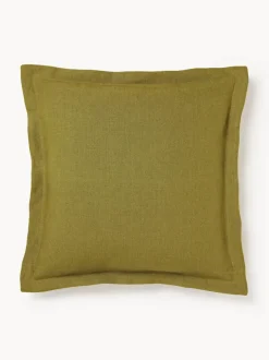 Funda de almohada de lino con dobladillo Taryn