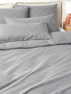 Funda de almohada estampada de algodón Milano