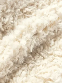 Funda de cojín de borreguillo Dotty
