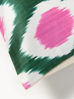 Funda de cojín decorativo de seda con estampado abstracto Silky