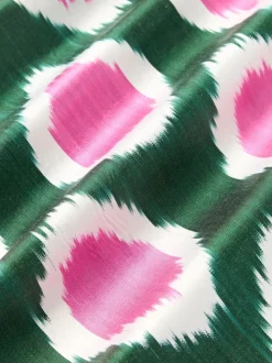 Funda de cojín decorativo de seda con estampado abstracto Silky