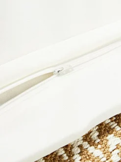 Funda de cojín de exterior con tejido estampado y flecos Suria