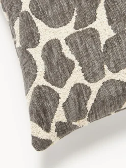 Funda de cojín en tejido bouclé y chenilla Nenda