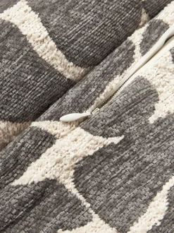 Funda de cojín en tejido bouclé y chenilla Nenda