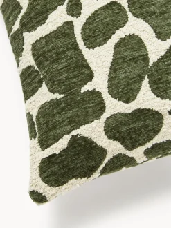 Funda de cojín en tejido bouclé y chenilla Nenda