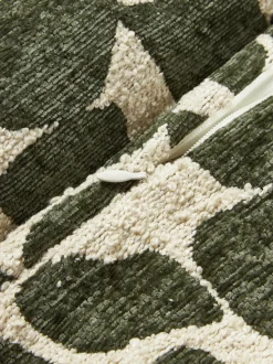 Funda de cojín en tejido bouclé y chenilla Nenda