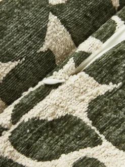 Funda de cojín en tejido bouclé y chenilla Nenda