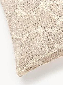 Funda de cojín en tejido bouclé y chenilla Nenda