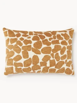 Funda de cojín en tejido bouclé y chenilla Nenda