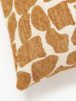 Funda de cojín en tejido bouclé y chenilla Nenda