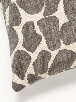 Funda de cojín en tejido bouclé y chenilla Nenda