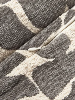 Funda de cojín en tejido bouclé y chenilla Nenda