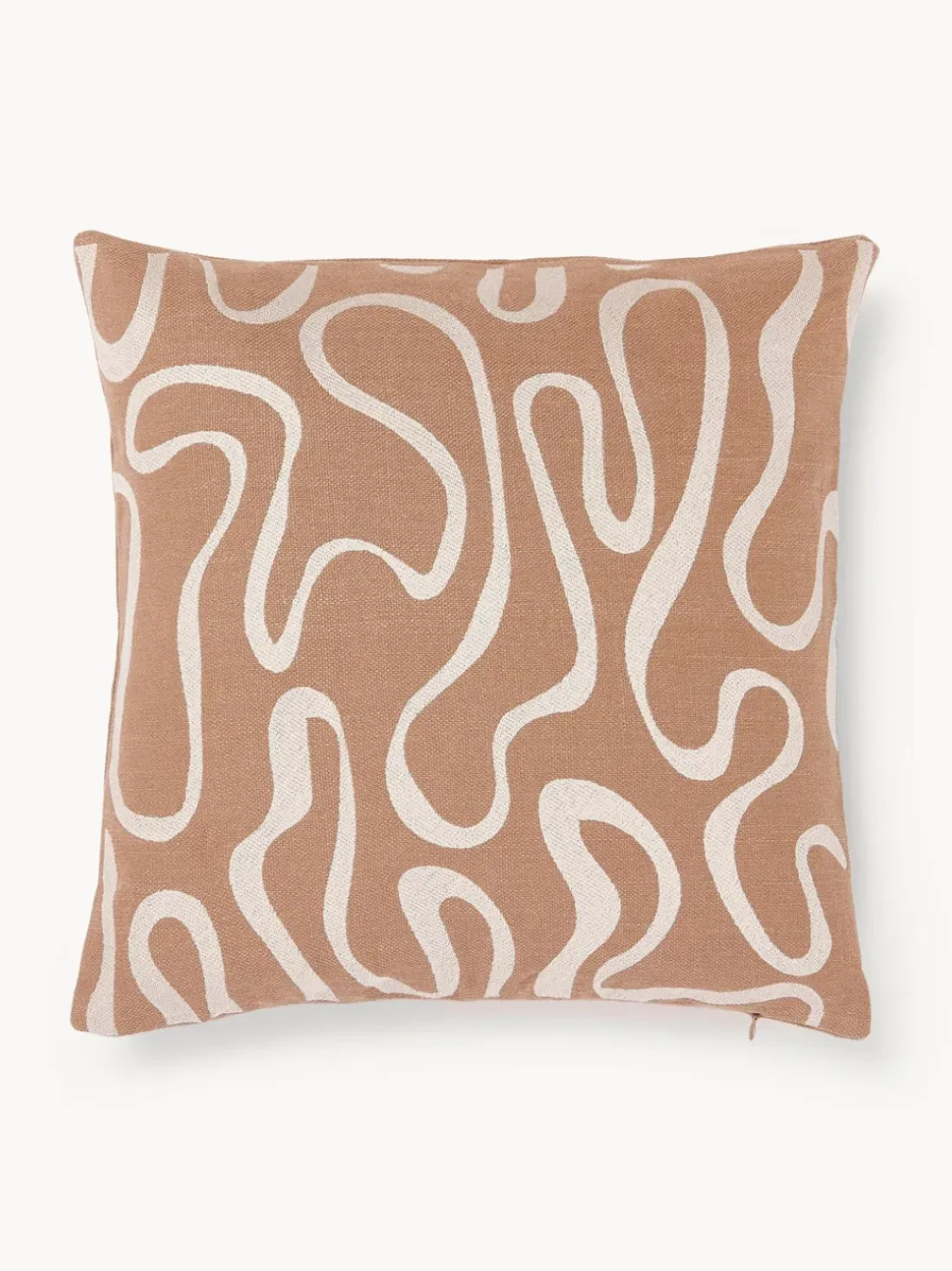 Funda de cojín para exterior con estampado de ondas bordadas Shanti
