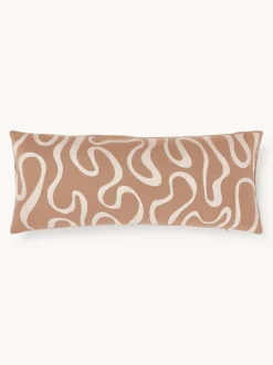 Funda de cojín para exterior con estampado de ondas bordadas Shanti