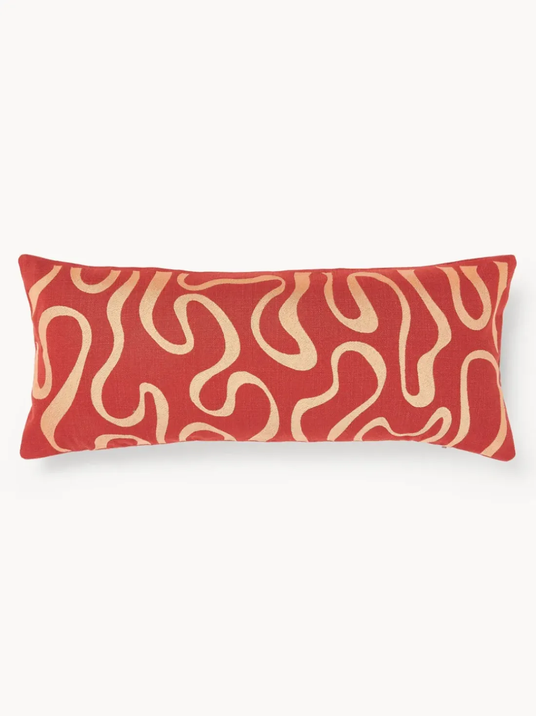 Funda de cojín para exterior con estampado de ondas bordadas Shanti