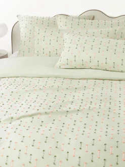 Funda nórdica de algodón con flecos en mechones Lenja