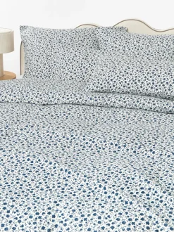 Funda nórdica de algodón lavado con fino estampado floral Nolana