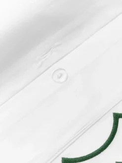 Funda nórdica de percal con dobladillo bordado Atina