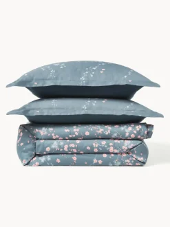 Funda nórdica de satén con estampado floral Sakura