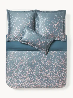 Funda nórdica de satén con estampado floral Sakura